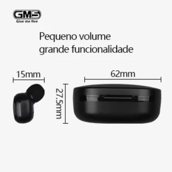 Wireless Earphone TWS Portable Bluetooth Rechargeable Black High Power Smartphones Mobile Phones-Fast Delivery For All Brazil - Image 3