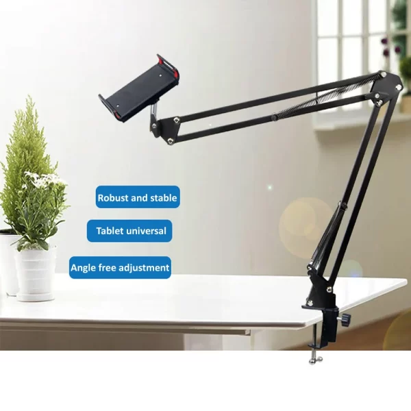 360 Adjustable Bed Tablet Stand for 4inch to 12.9inch Mobile Phones Tablets Lazy Arm Bed Desk Tablet Mount Support for iPad Mini - Image 3