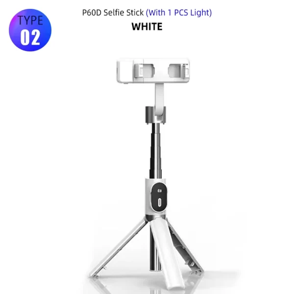 Portable Wireless Bluetooth Selfie Stick Tripod with 2 Fill Light Foldable Mini Phone Stand Holder Tripod for Mobile Smartphone - Image 9