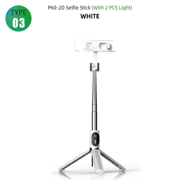 Portable Wireless Bluetooth Selfie Stick Tripod with 2 Fill Light Foldable Mini Phone Stand Holder Tripod for Mobile Smartphone - Image 7