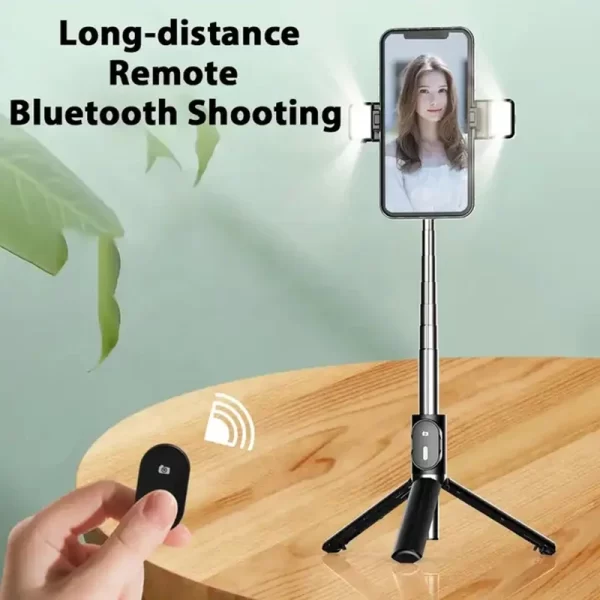 Portable Wireless Bluetooth Selfie Stick Tripod with 2 Fill Light Foldable Mini Phone Stand Holder Tripod for Mobile Smartphone - Image 5