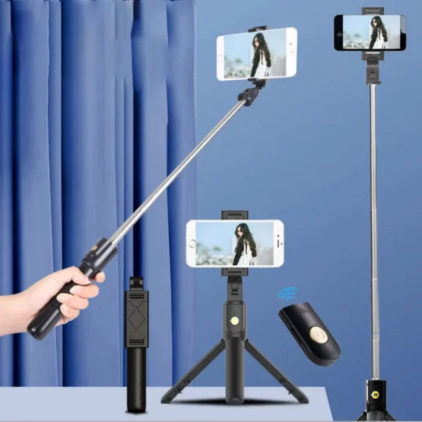 Wireless Selfie Stick Tripod Stand with Bluetooth Remote Extendable Mini Tripod for iPhone for Mobile Phone Tiktok Video Live - Image 6