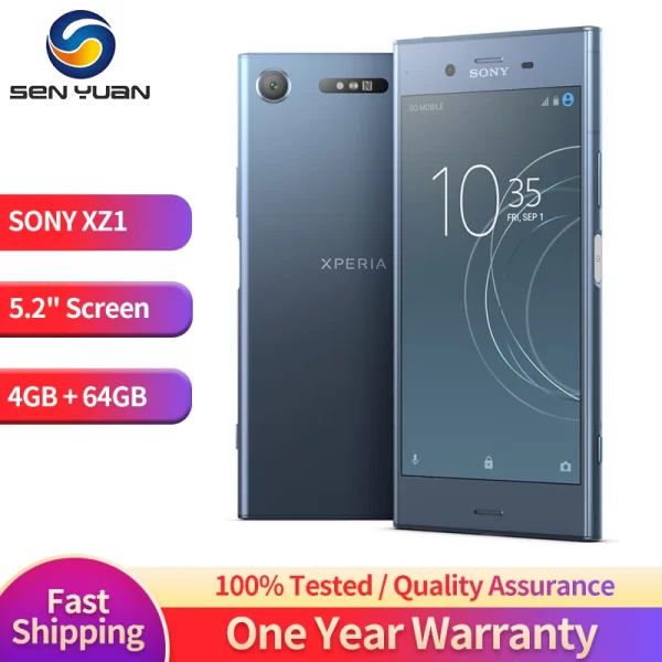 SONY Xperia XZ1 G8341 G8342 4G RAM 64G ROM 5.2" Octa Core 19MP Smartphone WIFI GPS Android LTE Mobile Phone