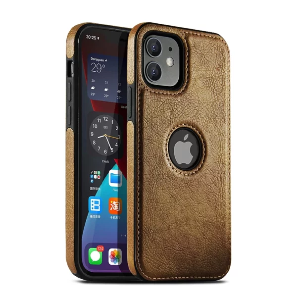 Cell Phone Case High Quality PU Leather Mobile Phones Cases for iPhone 11 12 13 14 15 Pro Max X XR Black Luxury Business Cover - Image 6