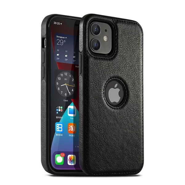 Cell Phone Case High Quality PU Leather Mobile Phones Cases for iPhone 11 12 13 14 15 Pro Max X XR Black Luxury Business Cover - Image 7