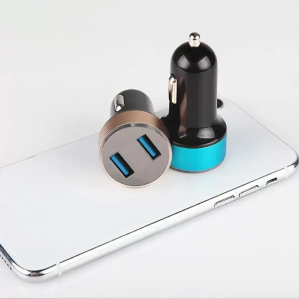 USB Car Charger Fast Charging Dual USB Adapter Cigarette Lighter LED Voltmeter for all Types of Mobile Phones - Image 13