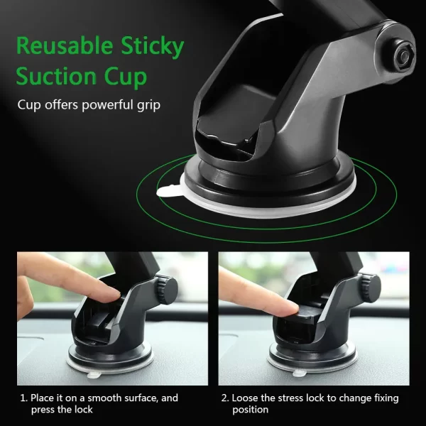 KISSCASE Car Phone Holder in Car Windshield Gravity Sucker Mobile Phones Stand For iPhone Android support telephone voiture - Image 5