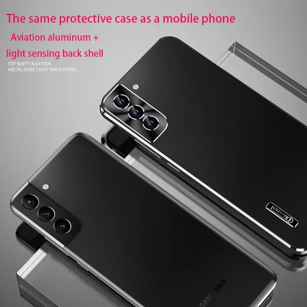 2024 New Metal Shell For Samsung Galaxy S23 S22 S21 S24 ultra Case Built in Lens protection titanium alloy mobile phones cover - Image 5