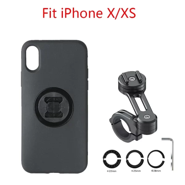 Motorcycle Mobile Phones Holder With Case for Iphone 12 Pro Max 11/XS Bicycle Moto Smartphon Phone Stand Quick Mount GPS Support - Image 7