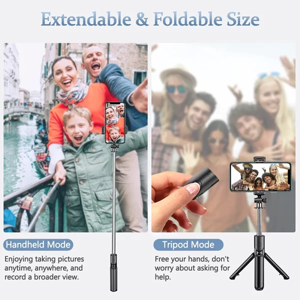 Selfie Stick Tripod Extendable Wireless Bluetooth Remote Portable Smartphone Tripod Stand Mount for IOS Android phone - Image 3