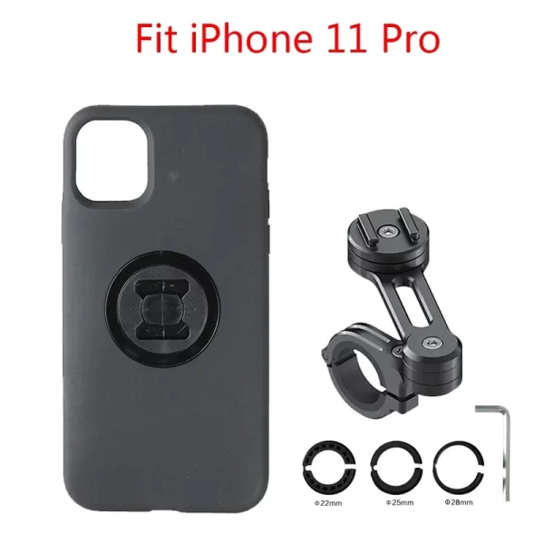 Motorcycle Mobile Phones Holder With Case for Iphone 12 Pro Max 11/XS Bicycle Moto Smartphon Phone Stand Quick Mount GPS Support - Image 14