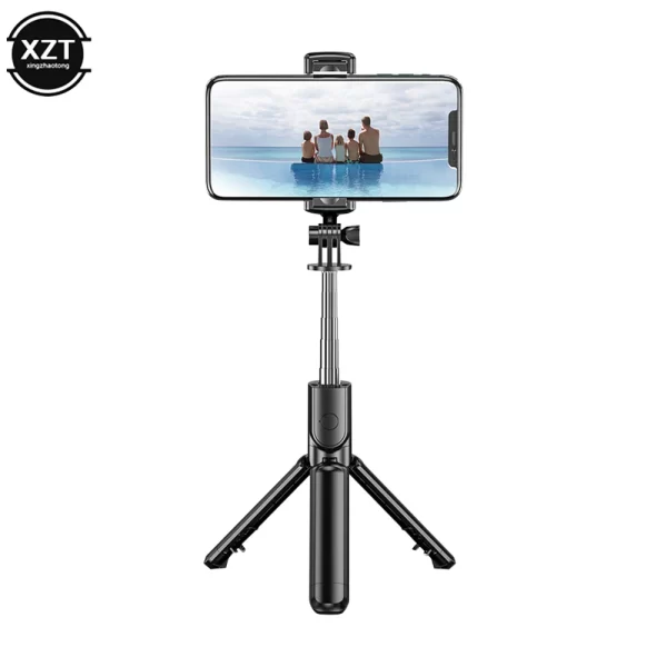 Foldable Integrated Wireless Bluetooth Self-timer Tripod with Bluetooth Shutter Retractable Aluminum Alloy Self-timer for Phone - Image 2