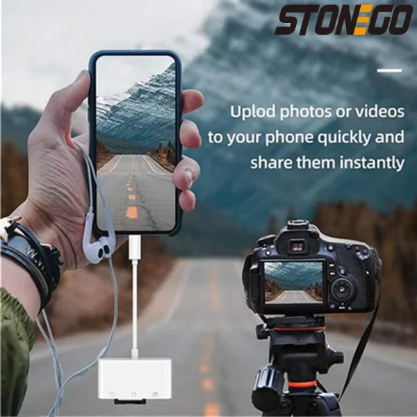 STONEGO 3-in-1 SD/TF Card Reader OTG Adapter 2.0/3.0 Port Compatible for MacBook Pro Laptop PC Camera Mobile Phones - Image 2