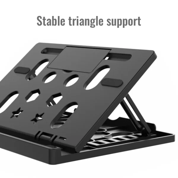 Multi-Angle Notebook Lifting Stand Ergonomic Aluminum 360° Swivel Base Computer Riser Bracket for Laptops Mobile Phones - Image 10