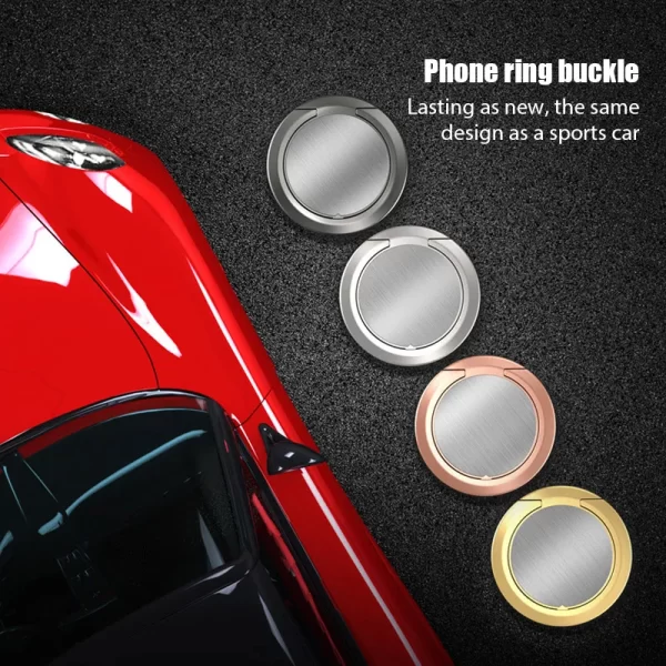 Luxury Metal Mobile Phone Ring Stand Stick Magnetic Car Bracket Socket 360 Holder Cell Phone Telephone Support for mobile phones - Image 3