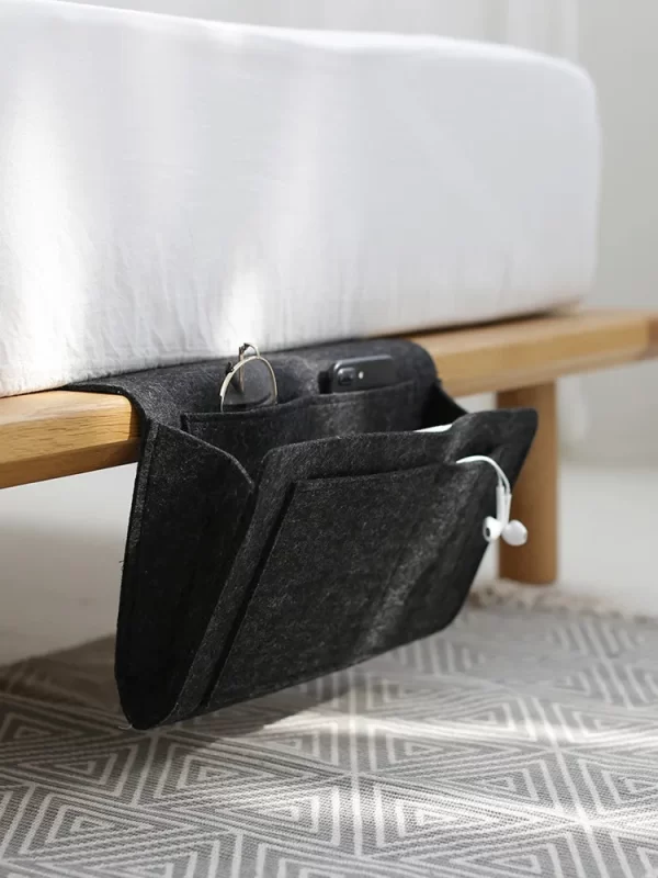 Storage Hang Bag Felt Dormitory Bed Sofa Bedroom Carpet Store Content For CD Magazines, Stationery Pad Mobile Phones Sundries - Image 5