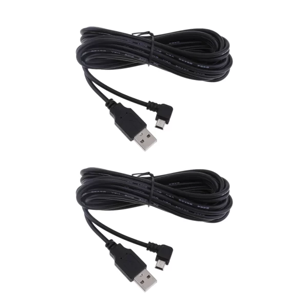 3.5m Dash Cam Charger Cable 5V 2A USB to Mini USB Charger Cable Left Bend DVR GPS Charging Cable for car Truck mobile phones MP3 - Image 3