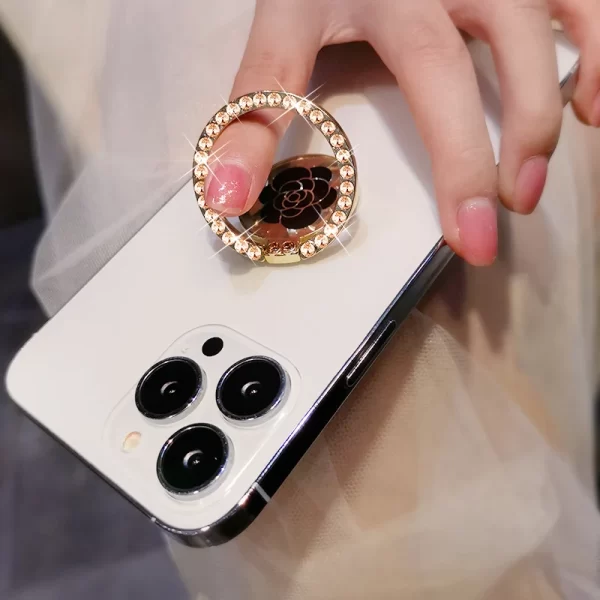 Luxury Bling Diamond Phone Holder 360 Degree Mobile Popular Magnet Phone Holder For iPhone 12 13 Foldable Portable Lazy Bracket - Image 5