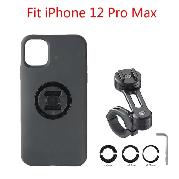 Motorcycle Mobile Phones Holder With Case for Iphone 12 Pro Max 11/XS Bicycle Moto Smartphon Phone Stand Quick Mount GPS Support - Image 10