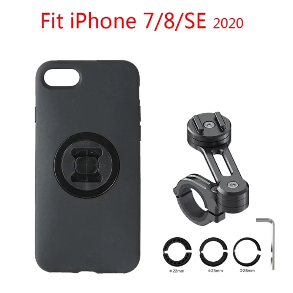 Motorcycle Mobile Phones Holder With Case for Iphone 12 Pro Max 11/XS Bicycle Moto Smartphon Phone Stand Quick Mount GPS Support - Image 11