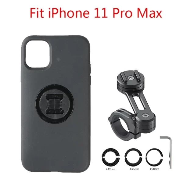 Motorcycle Mobile Phones Holder With Case for Iphone 12 Pro Max 11/XS Bicycle Moto Smartphon Phone Stand Quick Mount GPS Support - Image 9