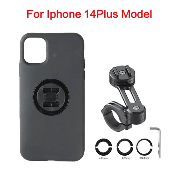 Motorcycle Mobile Phones Holder With Case for Iphone 12 Pro Max 11/XS Bicycle Moto Smartphon Phone Stand Quick Mount GPS Support - Image 23