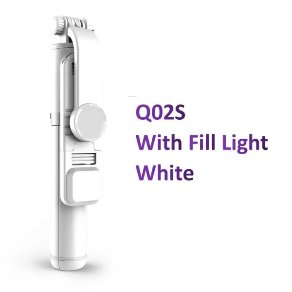 Q02S Bluetooth Wireless Selfie Stick 145cm Mini Tripod Extendable Monopod with fill light Remote shutter For Ios Android phone - Image 9