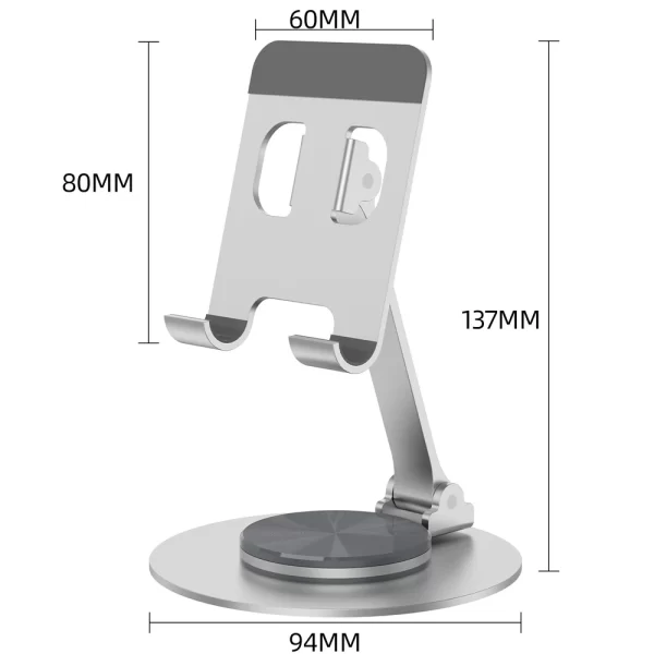 Metal 360° Rotating Desk Mobile Phone Holder Stand for iPhone Cellphone Smartphone Mobile Phones Ipad Telephone Reader - Image 6