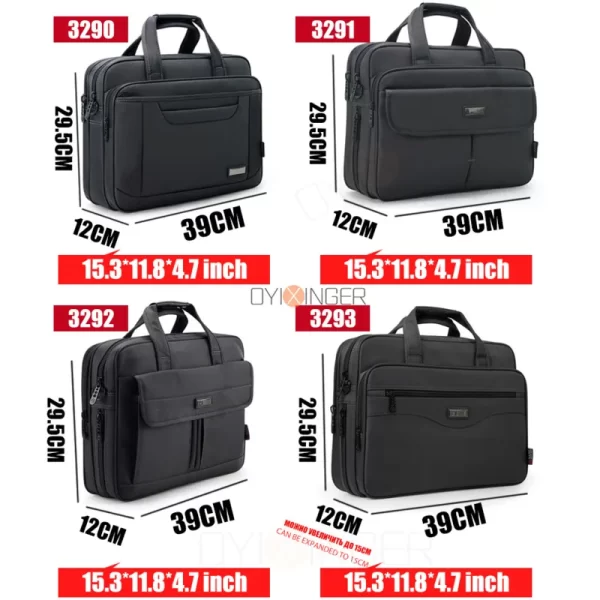 Men's Laptop Bags Large Capacity Single Shoulder Bag Fashion Business Men Briefcase Brand 15" For HP DELL Lenovo Apple Acer Asus - Image 3