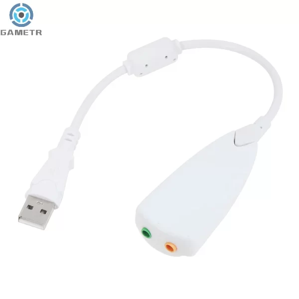 Headphone Speakers Laptop PC DIY Accessories White 5HV2 External USB Sound Card 7.1 With 3.5mm Audio Interface Adapter - Image 5