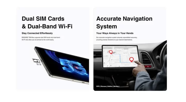 DOOGEE T30 Max Tablet Android 14 12.4" 4K 20GB(8+12) 512GB 50MP Dual Camera Aluminum Alloy Nano Unibody 10800mAh 33W Fast Change - Image 37