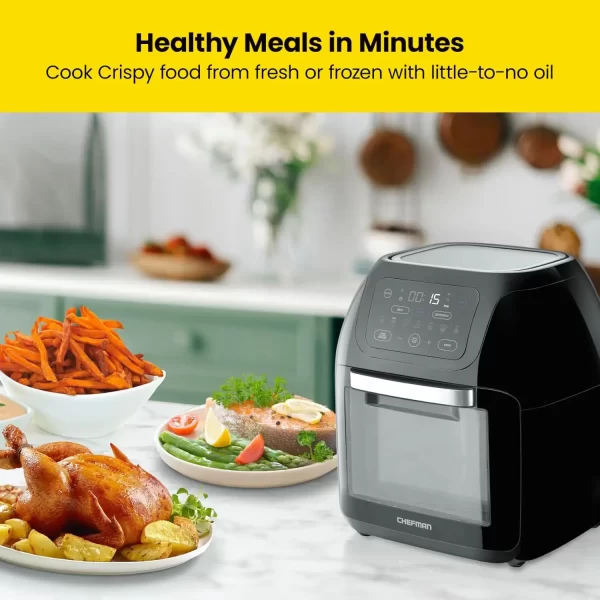 CHEFMAN Multifunctional Digital Air Fryer+ Rotisserie, Dehydrator, Convection Oven, 17 Touch Screen Presets Fry, Roast Dehydrate - Image 3