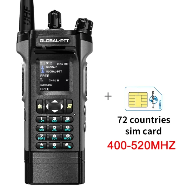 Global-ptt 6500 walkie talkie 4G POC+UHF Two-way radio profesional commutator large long range phones telecommunications police - Image 13