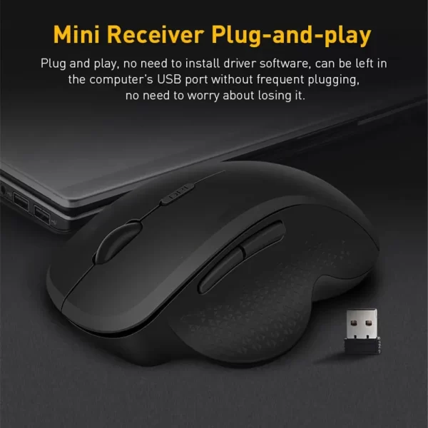 Wireless Mouse Rechargeable Bluetooth Mouse 1600DPI Silent Mice 2.4G USB Gaming Receiver for Mackbook PC Laptop Accessories - Image 4