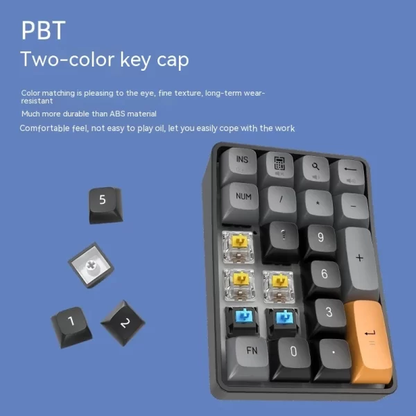 Aigo A18 Mini Keyboard Keypad Dual Mode 2.4ghz Wireless Numpad Mechanical Keyboard Accessory For Computer Office Gaming Man Gift - Image 5