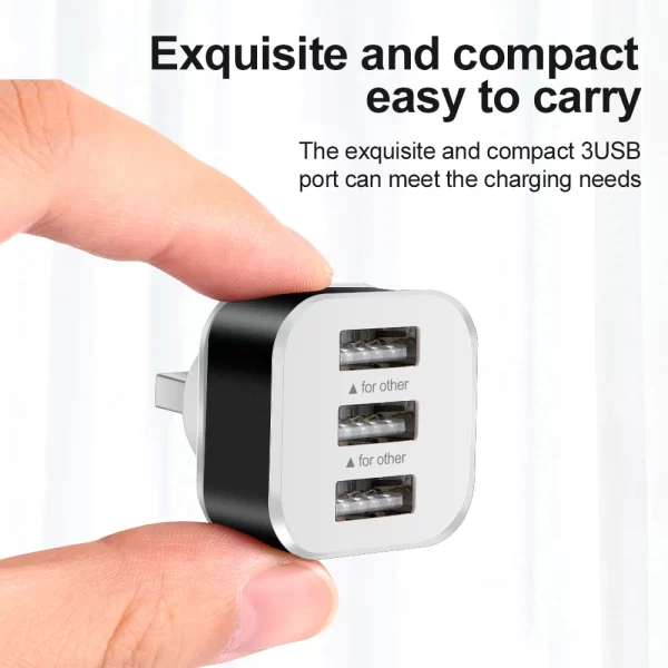 3 Ports USB2.0 HUB Quick Charge Expander Portable Fast Data Transfer Splitter Phone Tablet Laptop Charger Adapter PC Accessories - Image 5