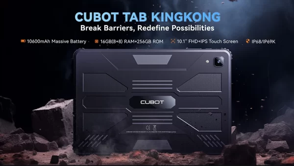 Cubot TAB KINGKONG, Rugged Tablet Android 13, IP68 Waterproof, 16GB RAM(8GB+8GB Extended), 256GB ROM, 10600mAh,10.1" FHD+ Screen - Image 8