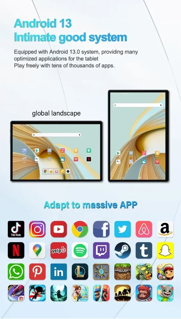 New Global Version 11 Inch Android 13 Tablet Snapdragon 888 10000mAh 16GB+1TB Pad 6 Pro Max GPS 5G WiFi Bluetooth Dual SIM Tab - Image 22