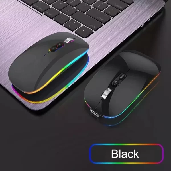 2.4G dual mode wireless bluetooth mouse 1600dpi mute backlit mouse ergonomic design gaming mouse for pc laptop office accessorie - Image 2