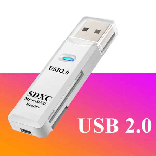 2 in 1 Card Reader USB 2.0 to SD Micro SD TF Card Reader for PC Laptop Accessories Smart Memory Card Reader Multi-card SD 카드 리더 - Image 8