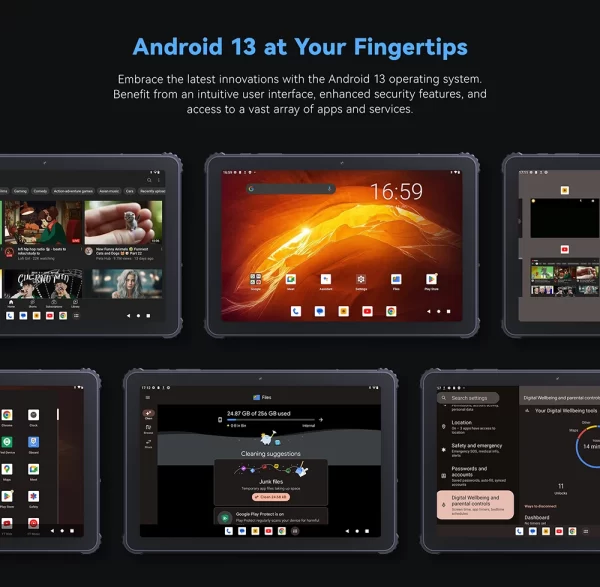 Cubot TAB KINGKONG, Rugged Tablet Android 13, IP68 Waterproof, 16GB RAM(8GB+8GB Extended), 256GB ROM, 10600mAh,10.1" FHD+ Screen - Image 19