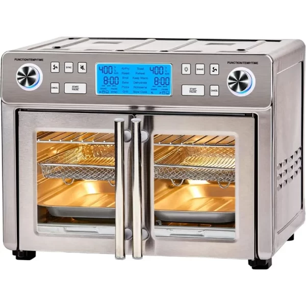 Emeril Lagasse 26 QT Extra Large Air Fryer, Convection Toaster Oven with French Doors, Stainless Steel - Image 6