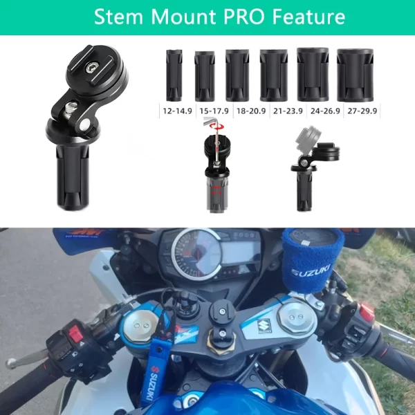 Phone Holder Stem Triple Tree Fork Mount Clamp Mobile Phone Stand Motorcycle Mirror Navigation Phone Support Handlebar Bracket - Image 19