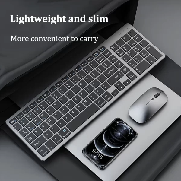 Dual Bluetooth Keyboard 2.4G Wireless Keyboard 102 Keycaps USB C Rechargeable Keyboard For MacBook iPad Tablet PC Accessories - Image 6