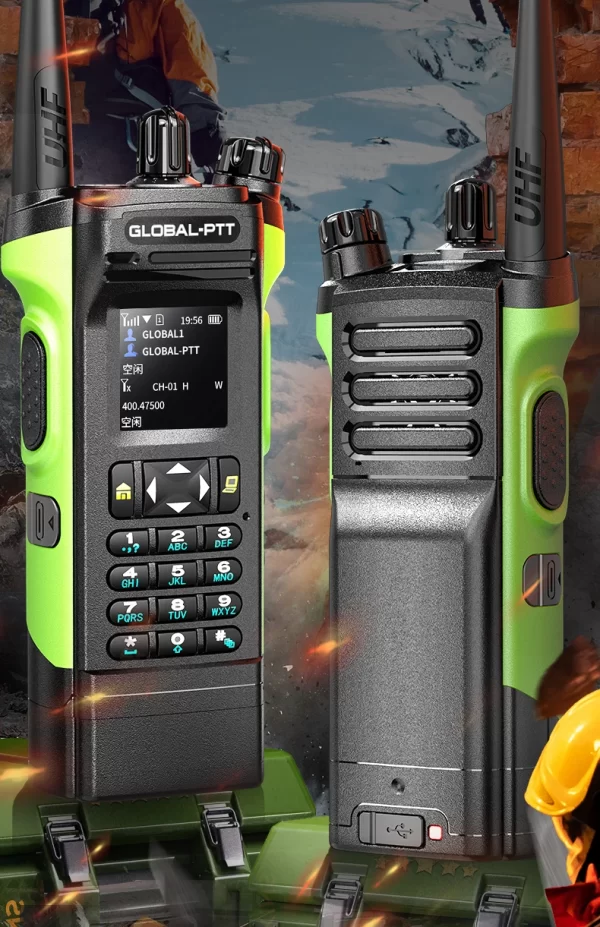 Global-ptt 6500 walkie talkie 4G POC+UHF Two-way radio profesional commutator large long range phones telecommunications police - Image 16