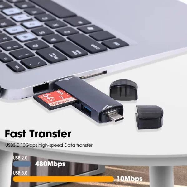 USB HUB USB 3.0 Card Reader SD TF Card Memory Card Reader 6 IN 1 High Speed Smart Cardreader Adapter For PC Laptop Accessories - Image 4