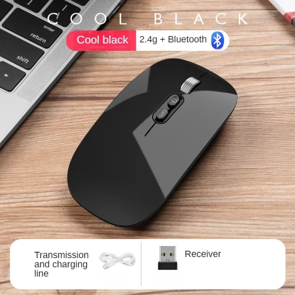 2.4G dual mode wireless bluetooth mouse 1600dpi mute backlit mouse ergonomic design gaming mouse for pc laptop office accessorie - Image 9