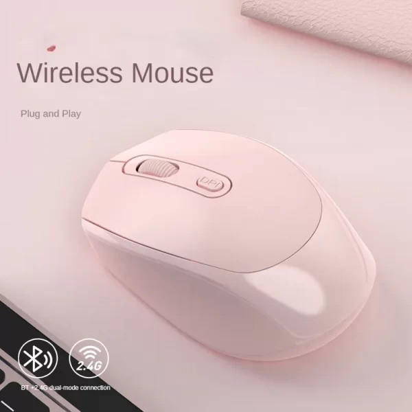 Rechargeable Bluetooth 5.2 Mouse USB Dual Mode 2.4G Wireless Mouse 1200 DPI For MacBook Tablet Laptop PC Gaming Accessories - Image 4