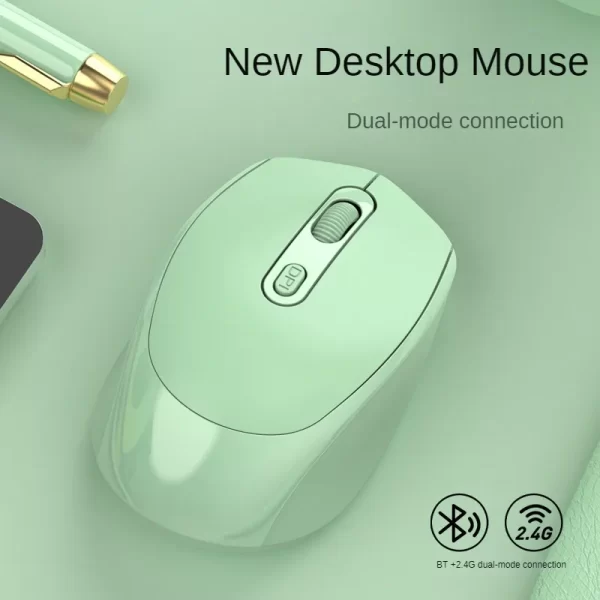 Rechargeable Bluetooth 5.2 Mouse USB Dual Mode 2.4G Wireless Mouse 1200 DPI For MacBook Tablet Laptop PC Gaming Accessories - Image 2