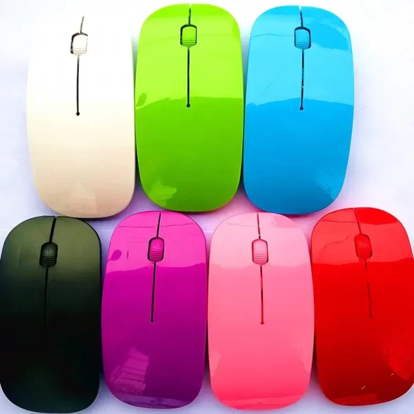 Portable Creative Mini Ultra Slim Cute Wireless Bluetooth Mouse 2.4G Receiver Laptop Gaming Mice PC 1000dpi Computer Accessories